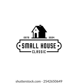Small house logo on white background 