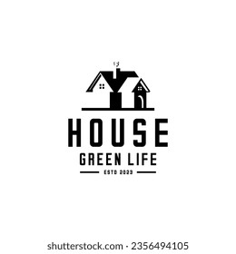 Small house logo vector on white background	