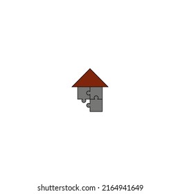 Small house on a white background