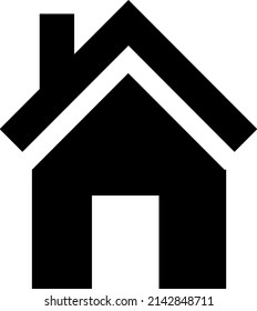 Small house. Simple black flat pictogram on white background.eps
