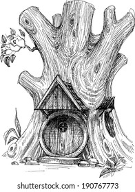 Small house in tree