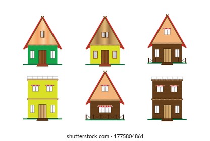 Pequeña casa de dos pisos