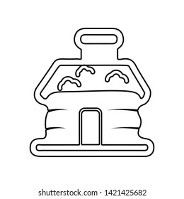 Small Hut icon. Element of winter for mobile concept and web apps icon. Outline, thin line icon for website design and development, app development