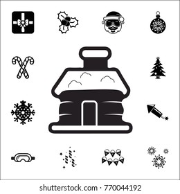 Small Hut icon. Set of elements Christmas Holiday or New Year icons. Winter time premium quality graphic design collection icons for websites, web designOn White Background
