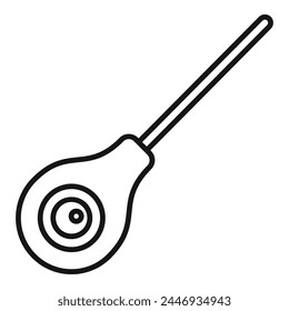 Small ice fishing rod icon outline vector. Camping activity. Holiday festival event