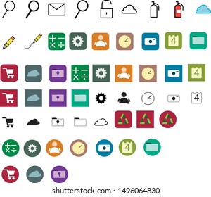 Small icons for general design or web page design on different platforms