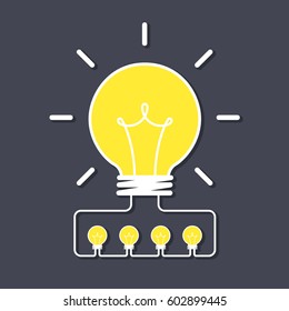small ideas icon link to big ideas, creative design, vector illustration