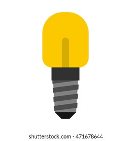 Small incandescent lamp icon in flat style isolated on white background. Lighting symbol