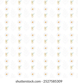 Small Indian Flowers Seamless Vector Pattern Design