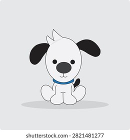 a small, innocent, and friendly white puppy