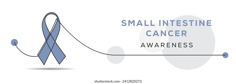 Small Intestine Cancer awareness, banner design.