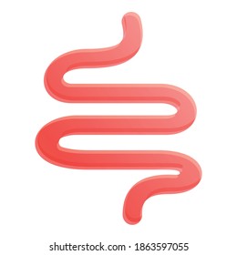 Icono del intestino delgado. Dibujo del icono del vector del intestino delgado para diseño web aislado en fondo blanco