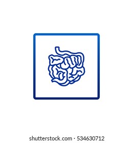  Small intestine icon vector.