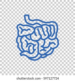  Small intestine icon vector.