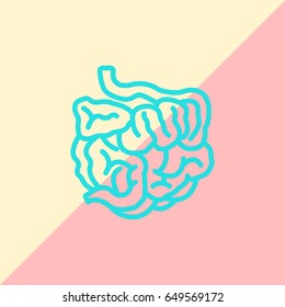  Small intestine icon vector.