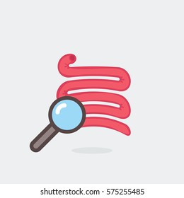 Small intestine vector illustration