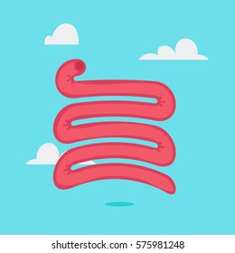 Small intestine vector illustration