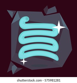 Small intestine vector illustration