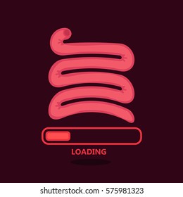 Small intestine vector illustration