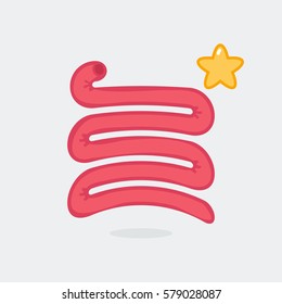 Small intestine vector illustration