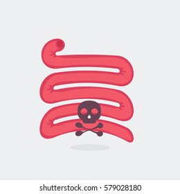 Small intestine vector illustration