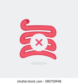 Small intestine vector illustration