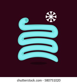 Small intestine vector illustration
