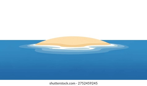 A small island in the middle of the ocean