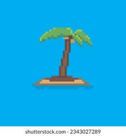 small island ocean pixel art