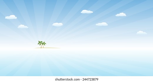 Small island in the sea