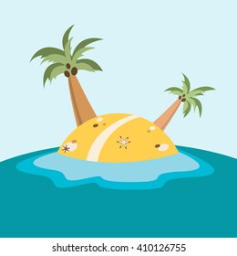 Small island vector illustration