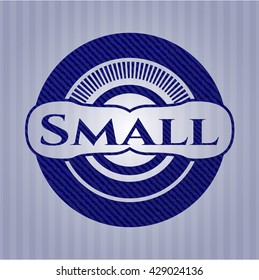 Small jean or denim emblem or badge background