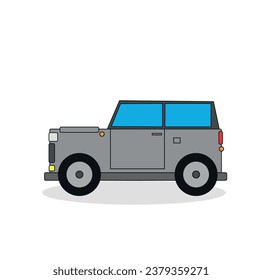 small jeep isolated on white