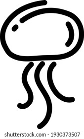 Small jellyfish, illustration, vector on white background.