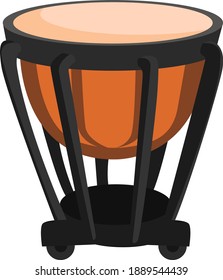Small kettledrums ,illustration,vector on white background