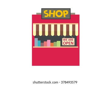 small kiosk simple illustration
