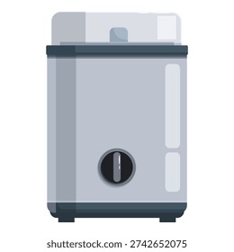 Small kitchen appliance designed for grinding various food products, featuring a transparent lid and a simple onoff switch
