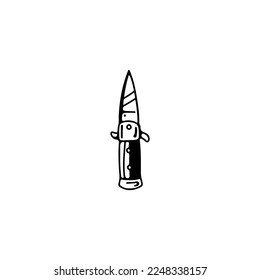 small knife concept vector illustration