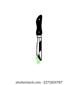 small knife concept vector illustration