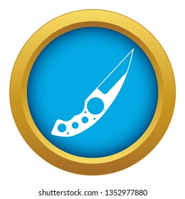 Small knife icon blue vector isolated on white background for any design