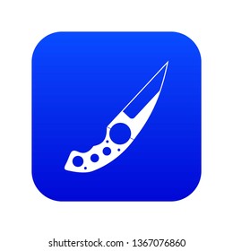 Small knife icon digital blue for any design isolated on white vector illustration