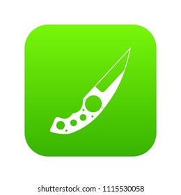 Small knife icon digital green for any design isolated on white vector illustration