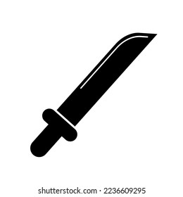 Small knife silhouette icon. Weapon icon. Vector.