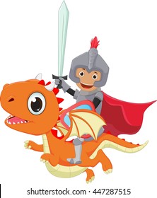 small knight riding the dragon