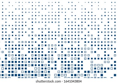 Small and large blue squares on a white background.