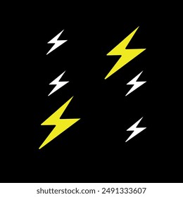 Pequeños y Grandes relámpagos en colores amarillo y blanco