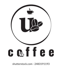 Pequeño diseño del logotipo de la última t coffee