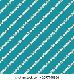 A small leaves diagonal striped seamless pattern
