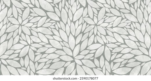 Small leaves seamless vector pattern. Watercolor tea leaf background, textured jungle print.
