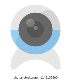 A small lens fixed on a stand depicting webcam 